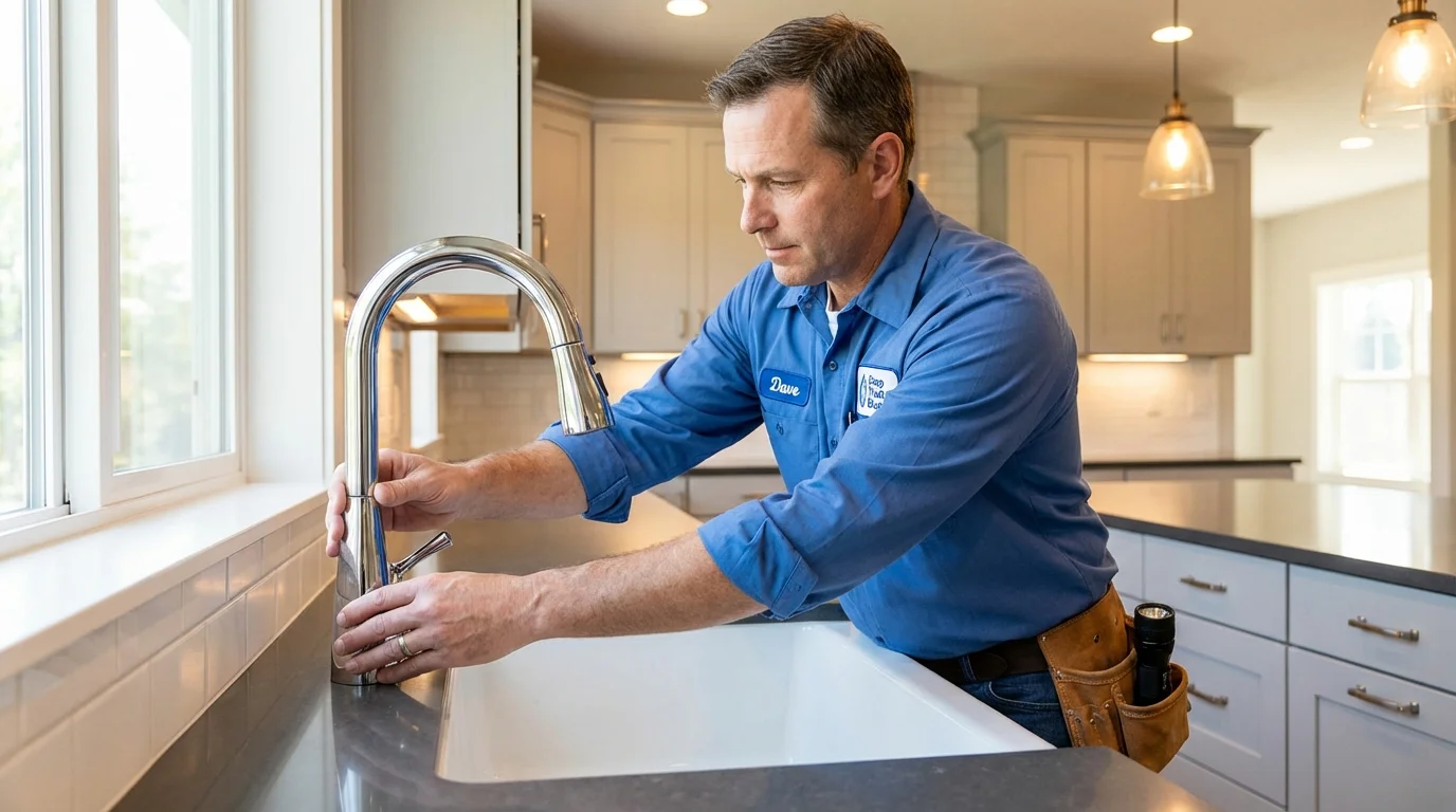 Kitchen faucet installation by Johns Plumbing LLC in Ames