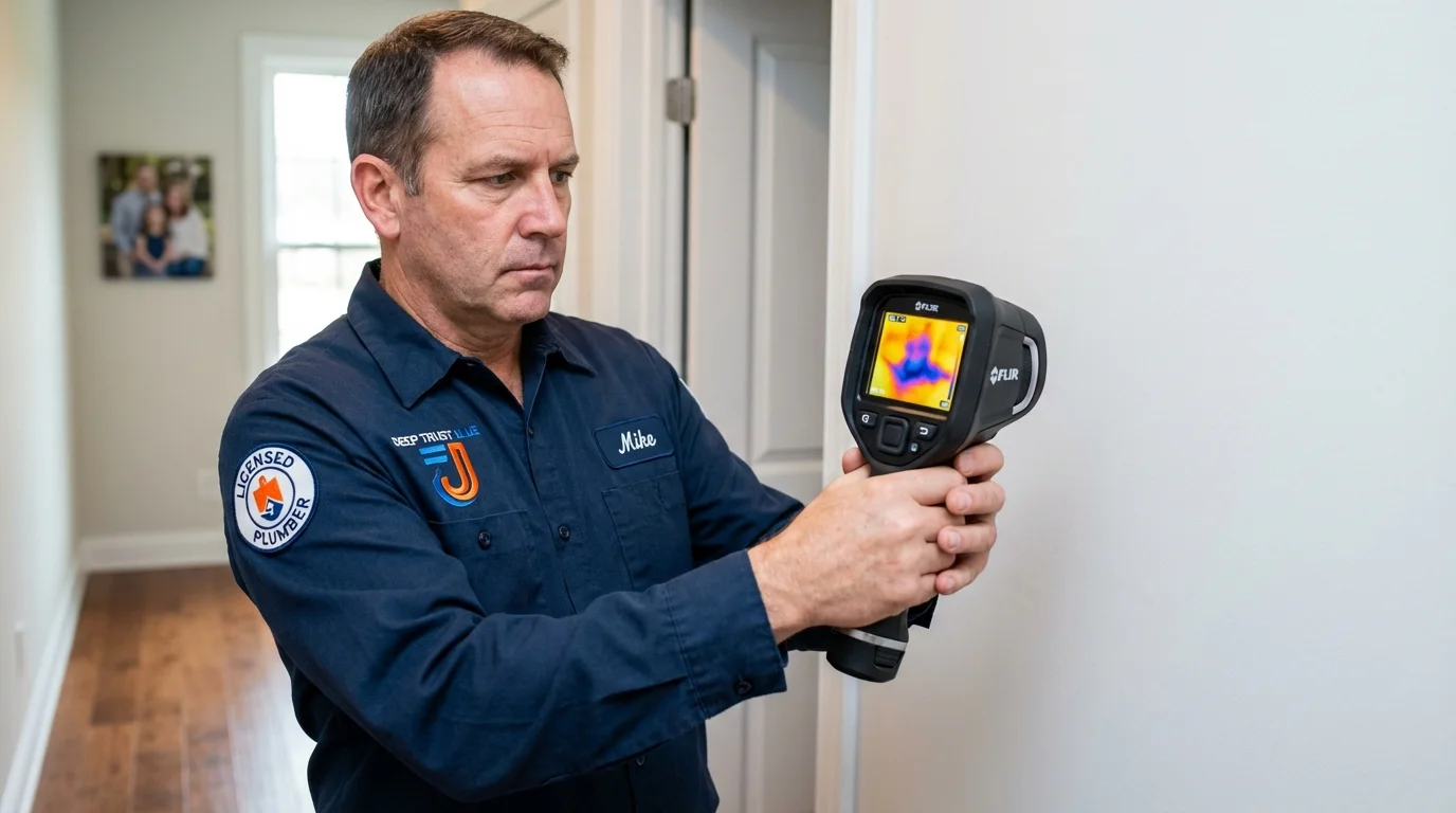 Thermal imaging leak detection by Johns Plumbing LLC in Ames
